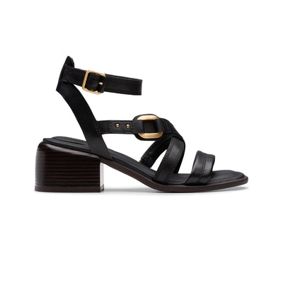 Womens Morwyn Strap Black Leather