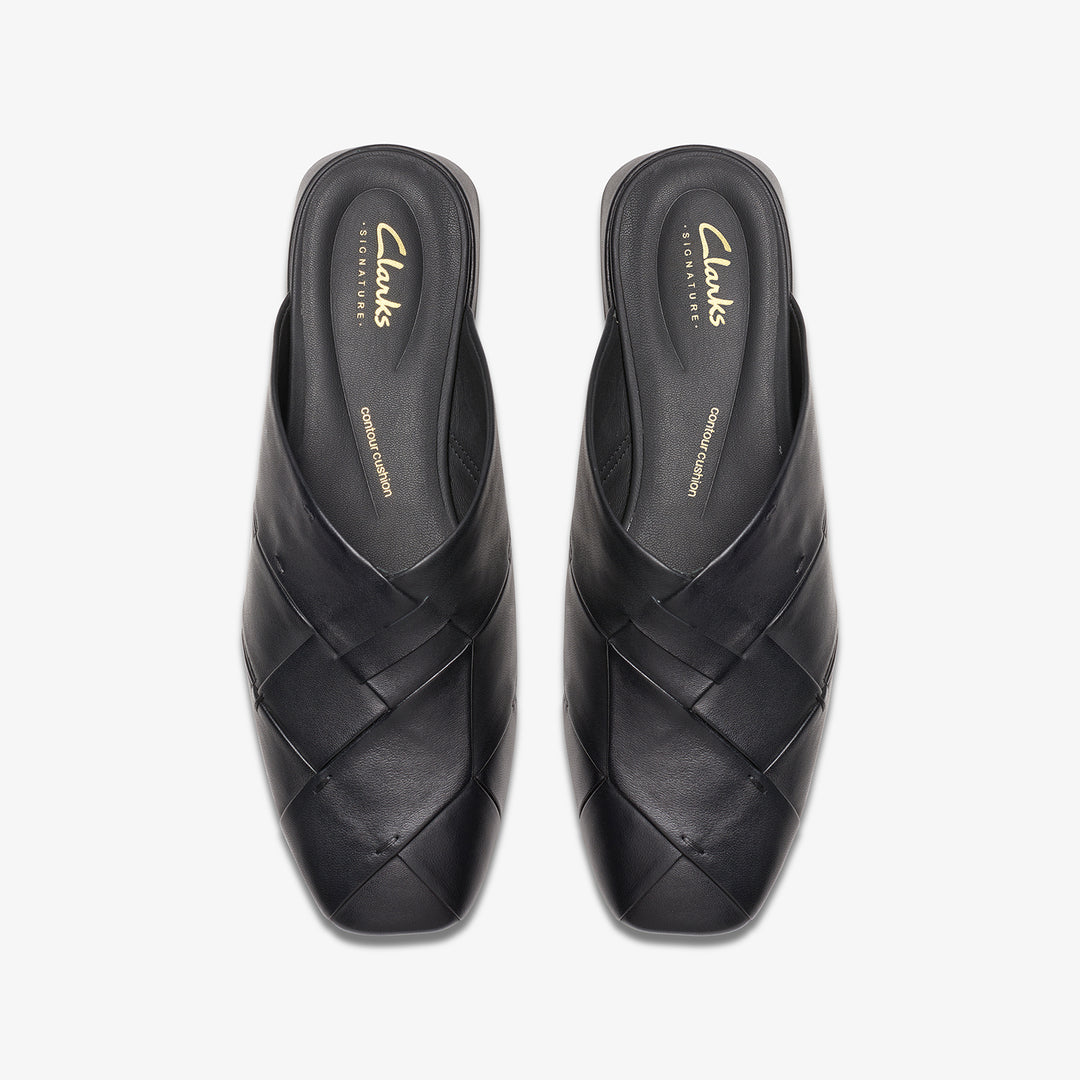Womens Ubree15 Woven Black Leather